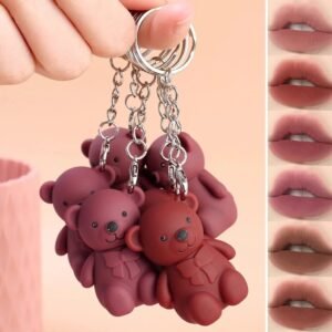 Teddy bear keychain matte lip gloss - LUME Pakistan