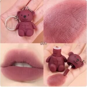 Teddy bear keychain matte lip gloss - LUME Pakistan
