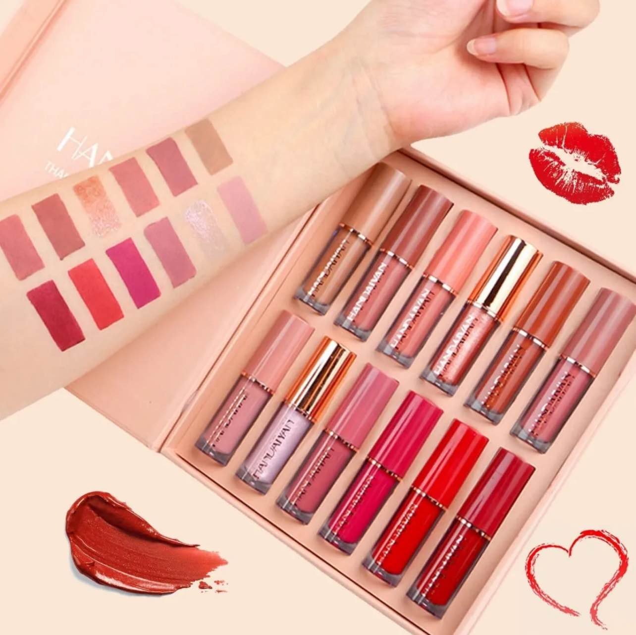 Mocallure 12 pcs matte lip gloss kit - LUME Pakistan