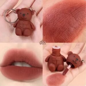 Teddy bear keychain matte lip gloss - LUME Pakistan