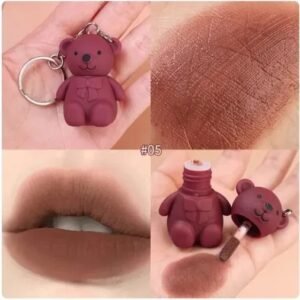 Teddy bear keychain matte lip gloss - LUME Pakistan